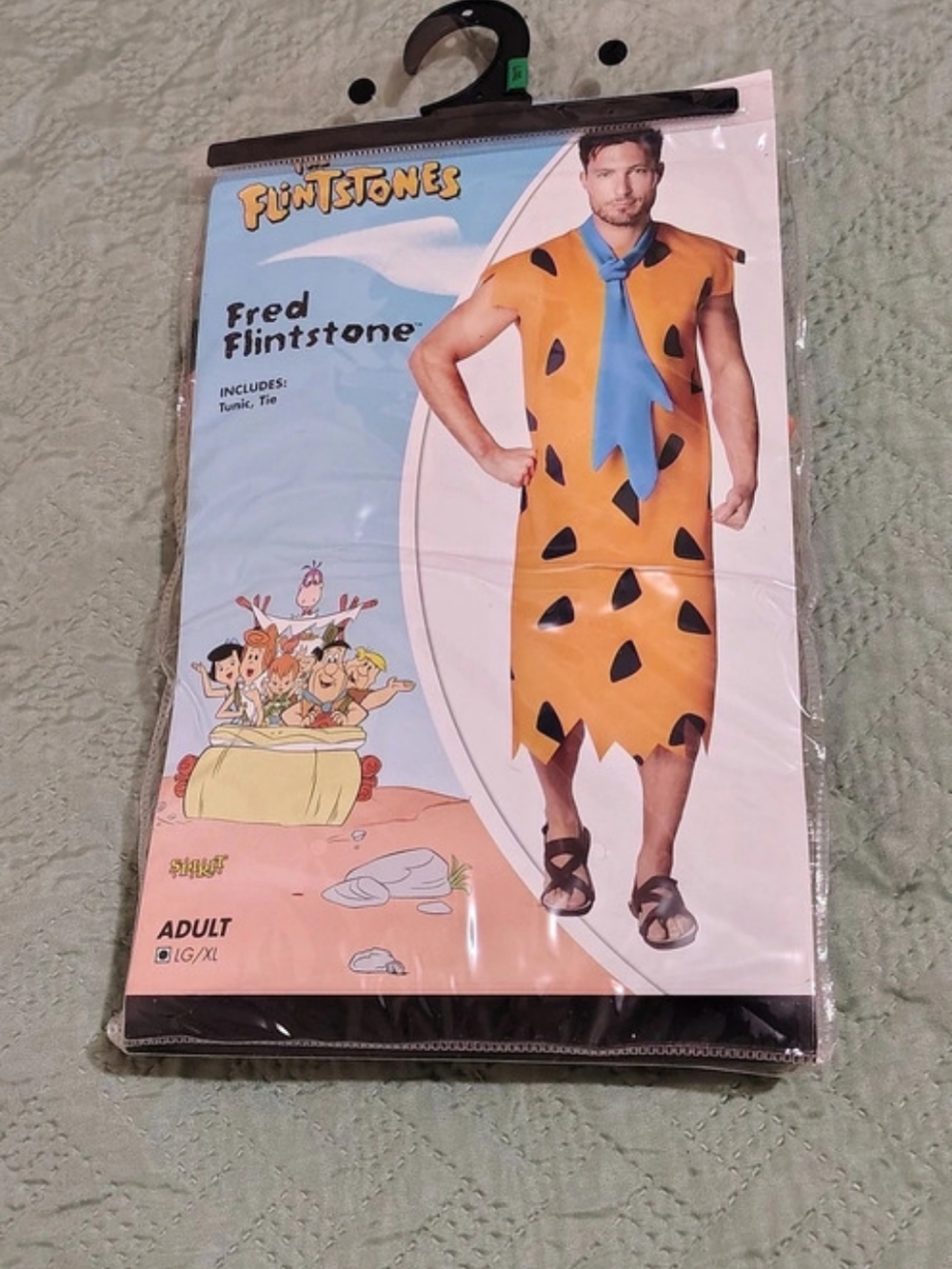 Spirit Halloween Fred Flintstone Costume Orange & Black Adult Lg
